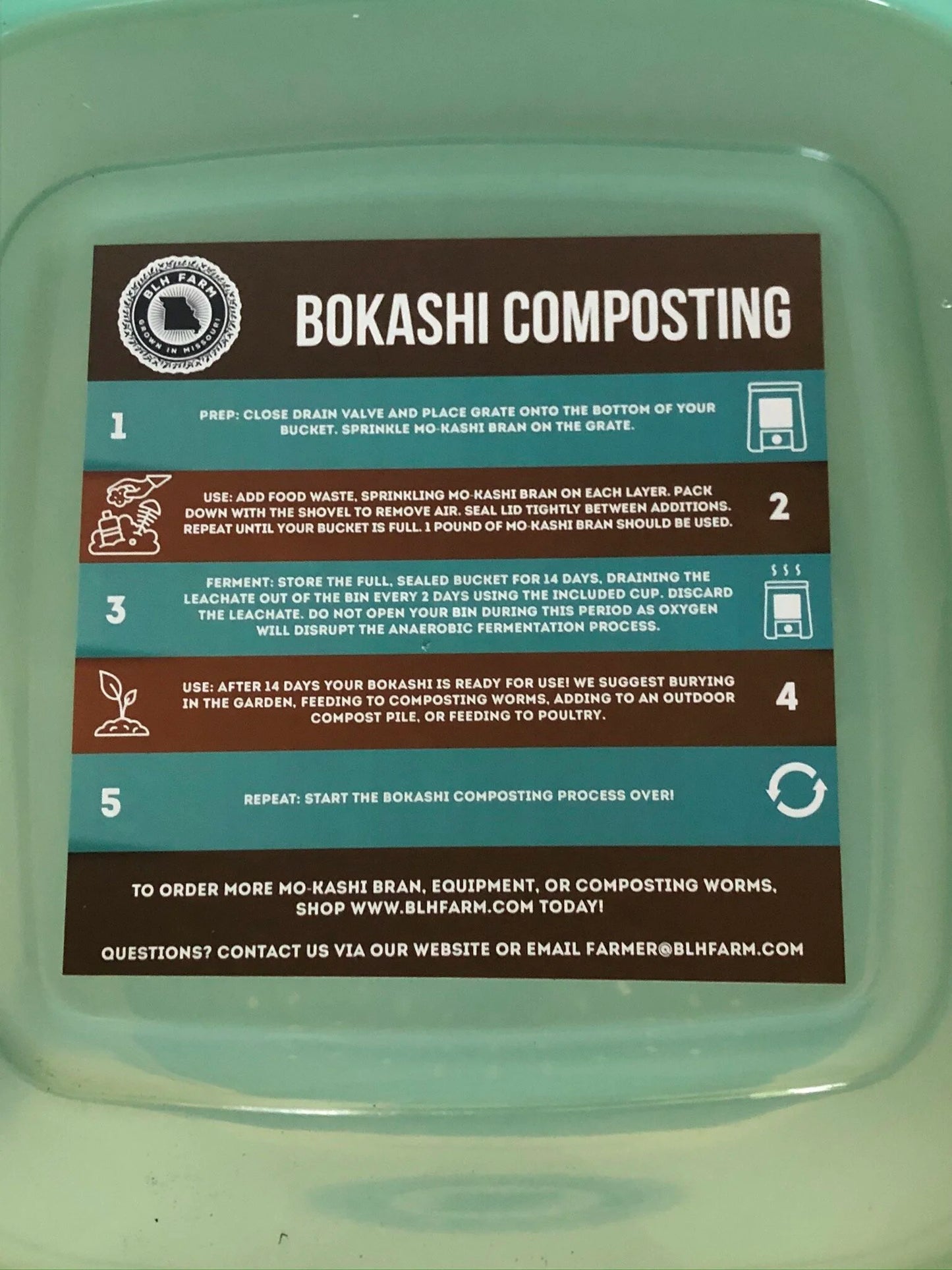 2 Bin Bokashi Starter Kit contents