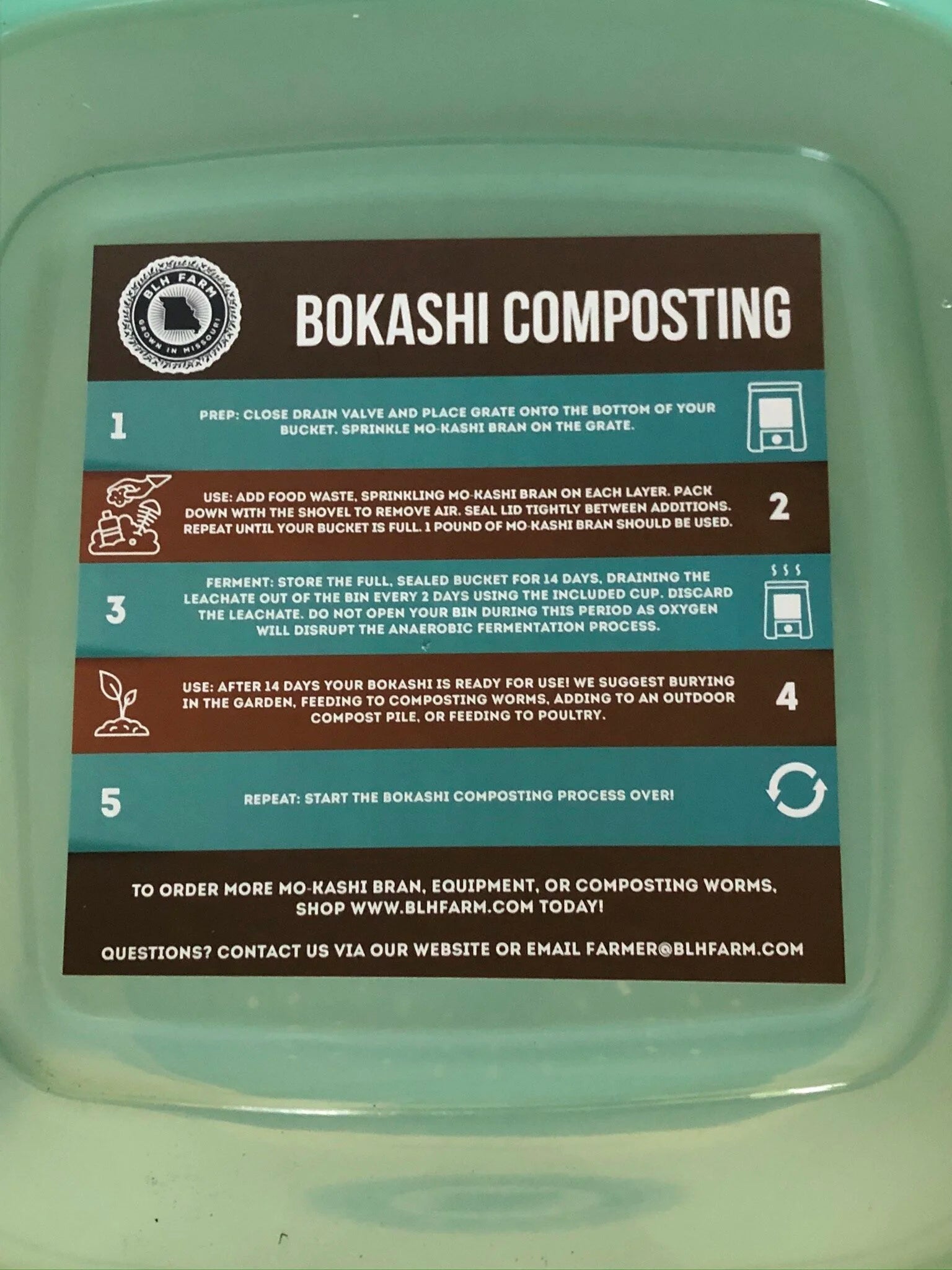 2 Bin Bokashi Starter Kit contents