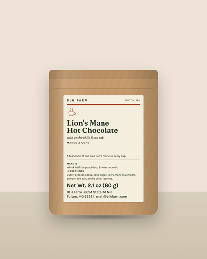 Lion's Mane Hot Chocolate Gift Pouch (2 Cups)