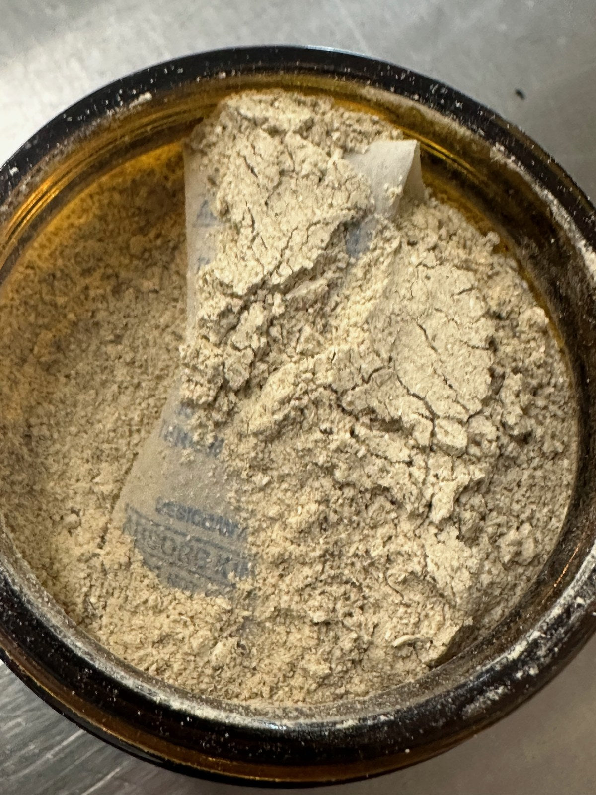 Mushroom sea salt close up