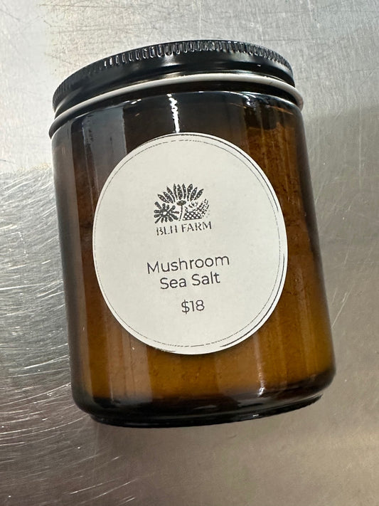 Mushroom sea salt jar